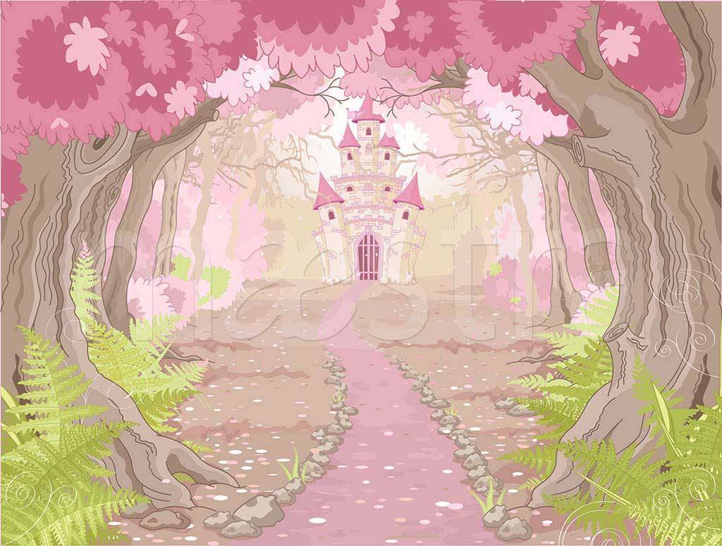Фотообои Волшебный розовый замок