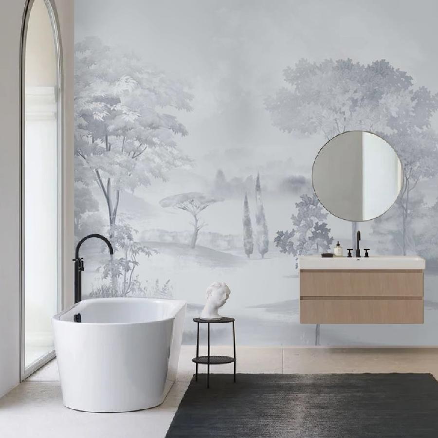 фотообои лес фоновый темно-серый 13-1068