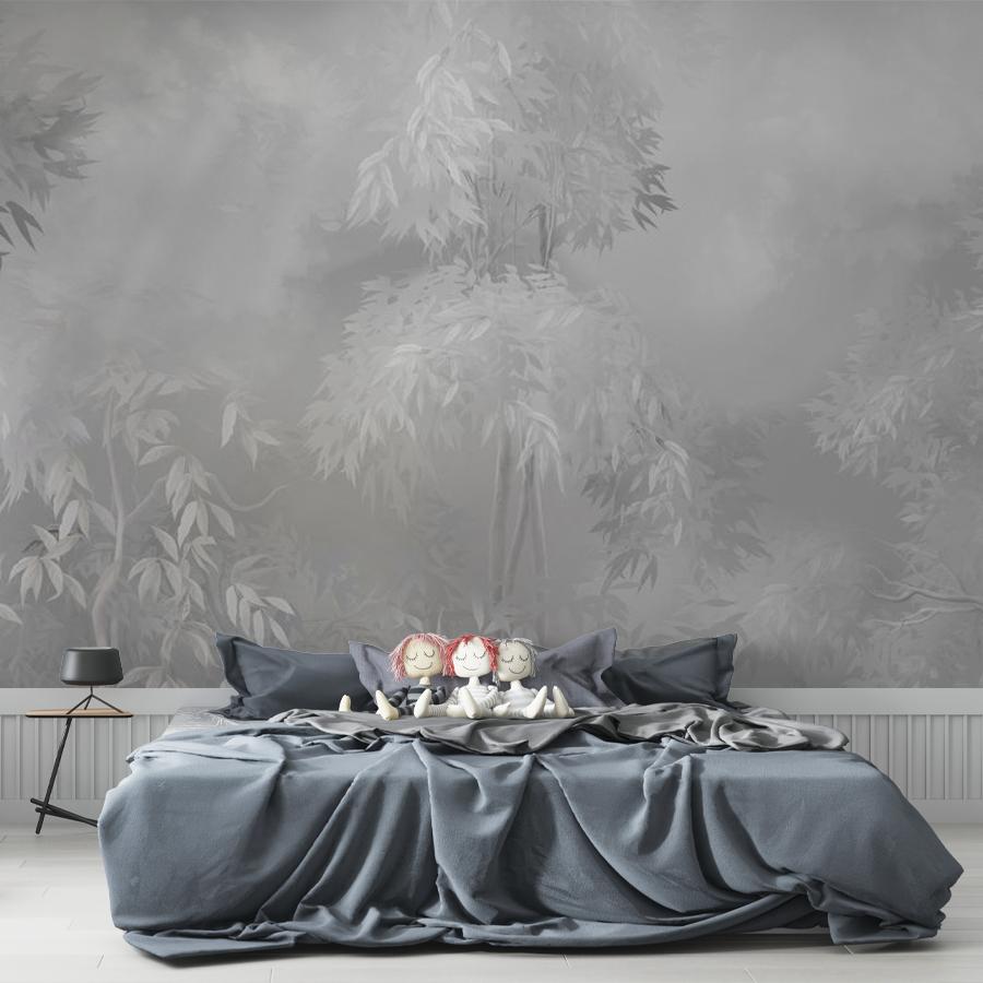 фотообои деревья в дымке серые 13-1116