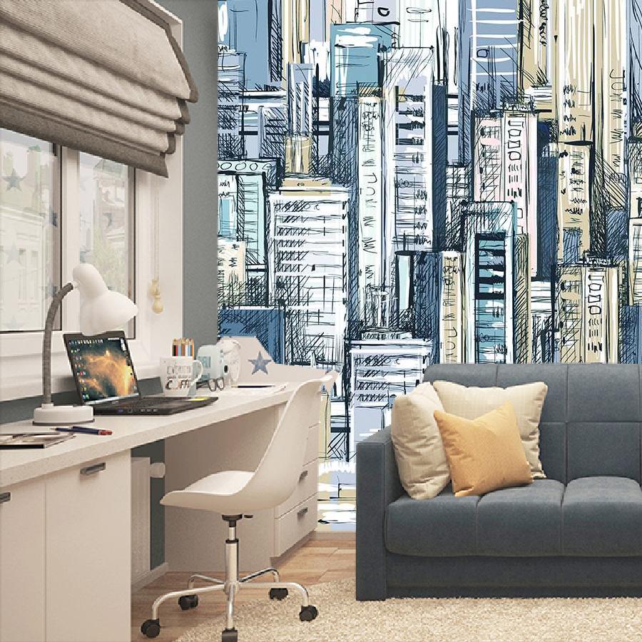 фотообои город современный рисунок 9-1925