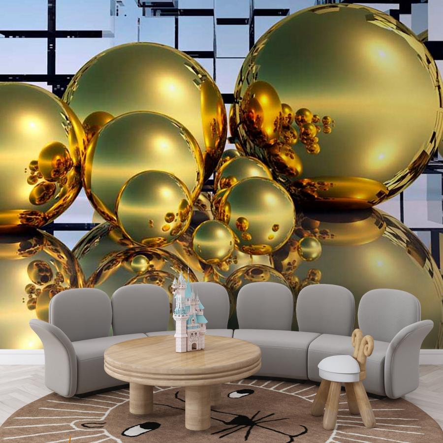 фотообои золотые шары 9-196