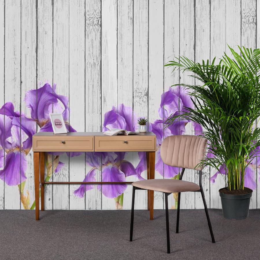 фотообои светло сиреневые ирисы 10-011