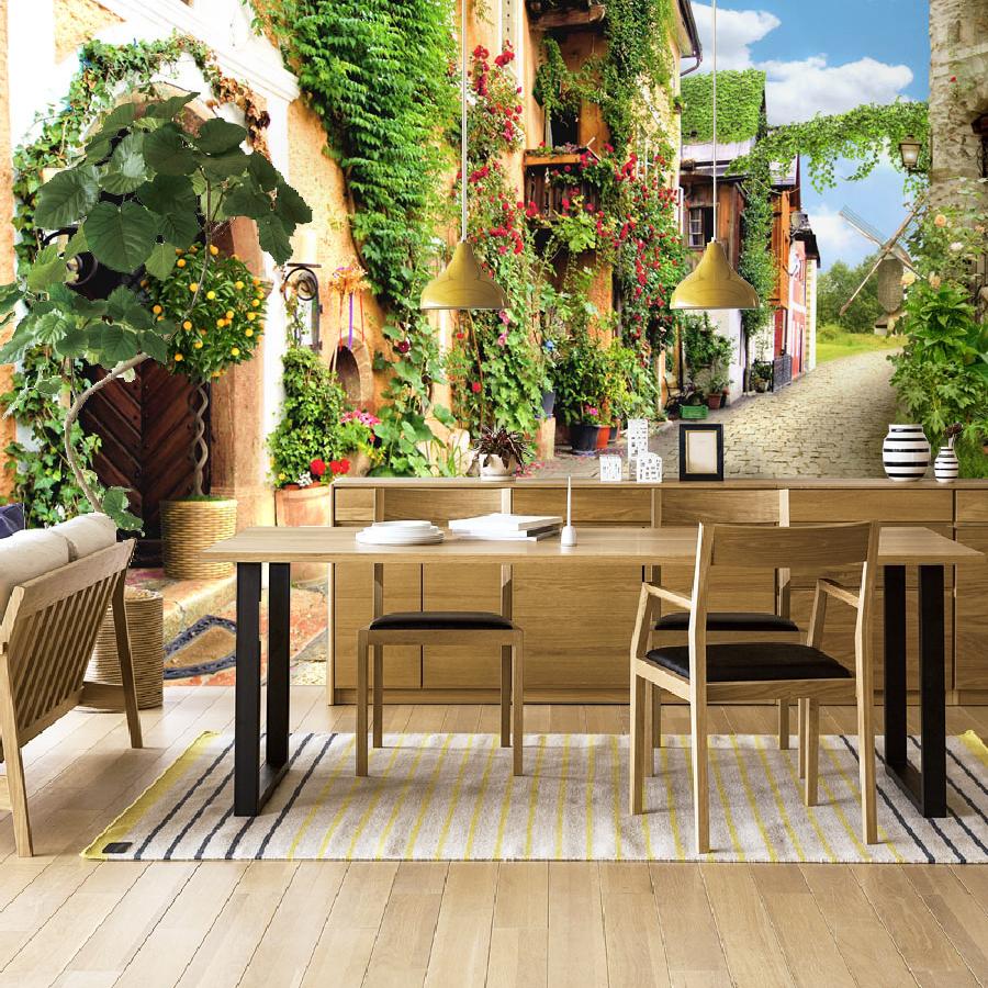 фотообои улочка с арочными дверьми 19-0010