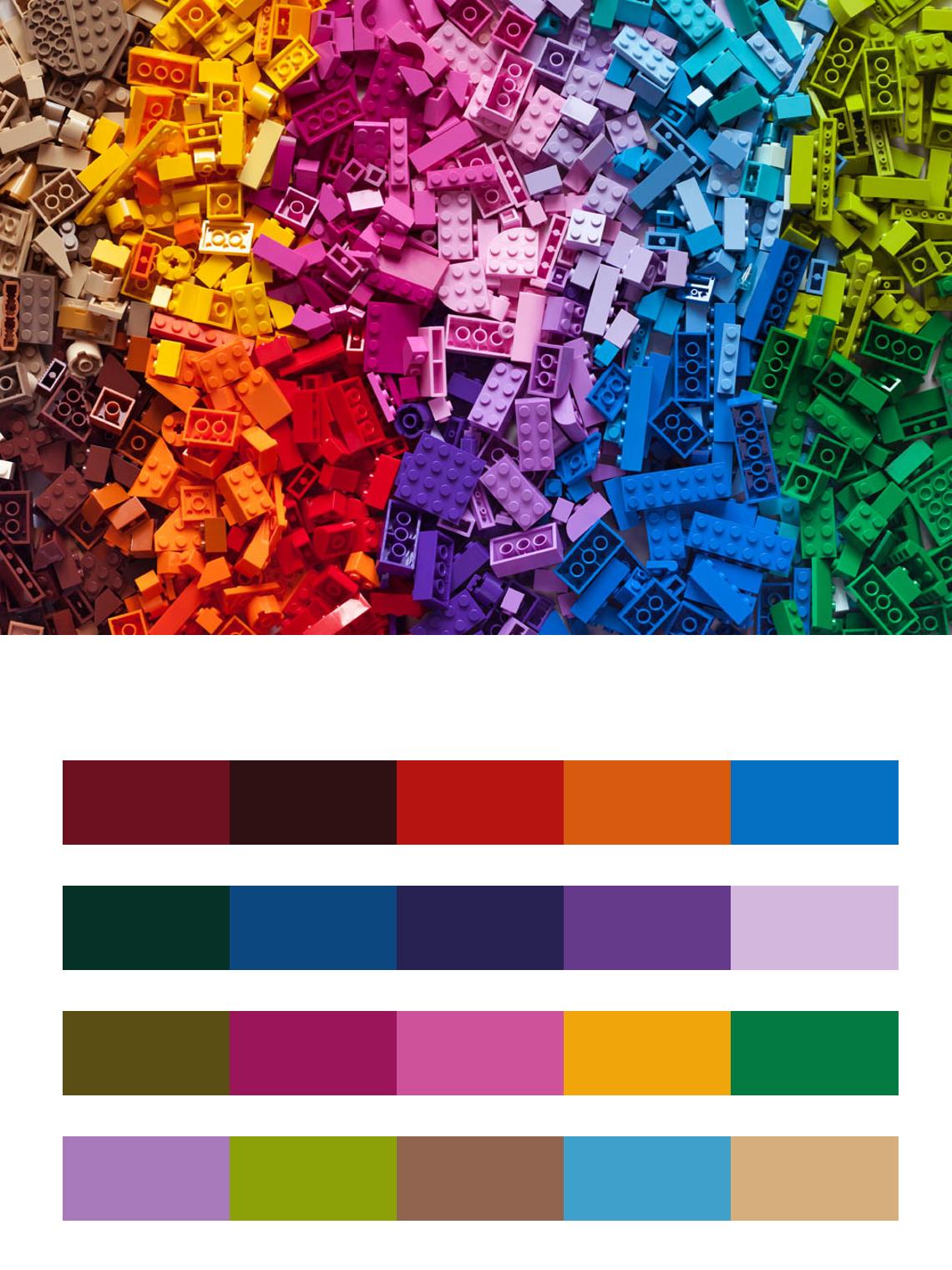 Разноцветное Лего цвета