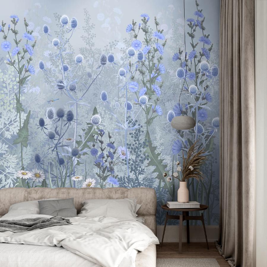 фотообои полевые цветы синие 13-615 фотообои полевые цветы синие 13-615