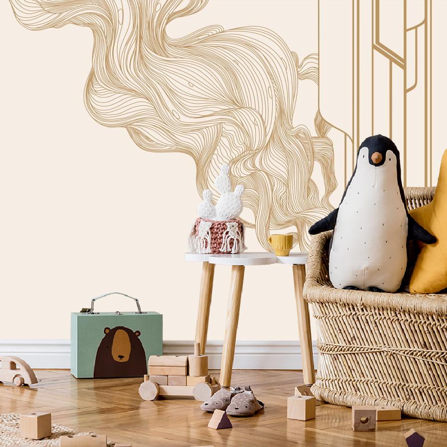 фотообои роскошные линии в светлых тонах 14-927