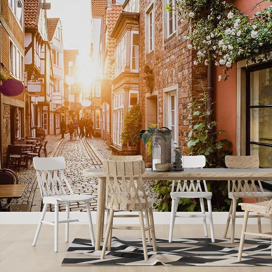 фотообои улочка старинная 3д 9-1791 фотообои улочка старинная 3д 9-1791