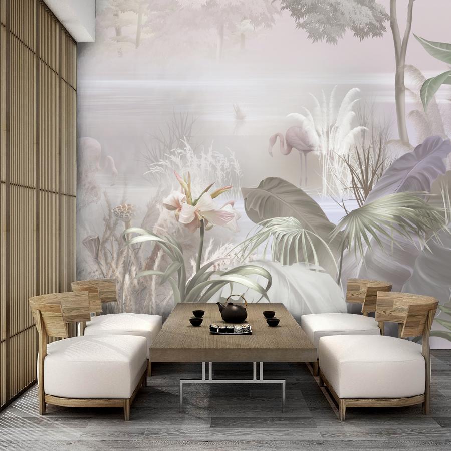 фотообои тропический лес с озером