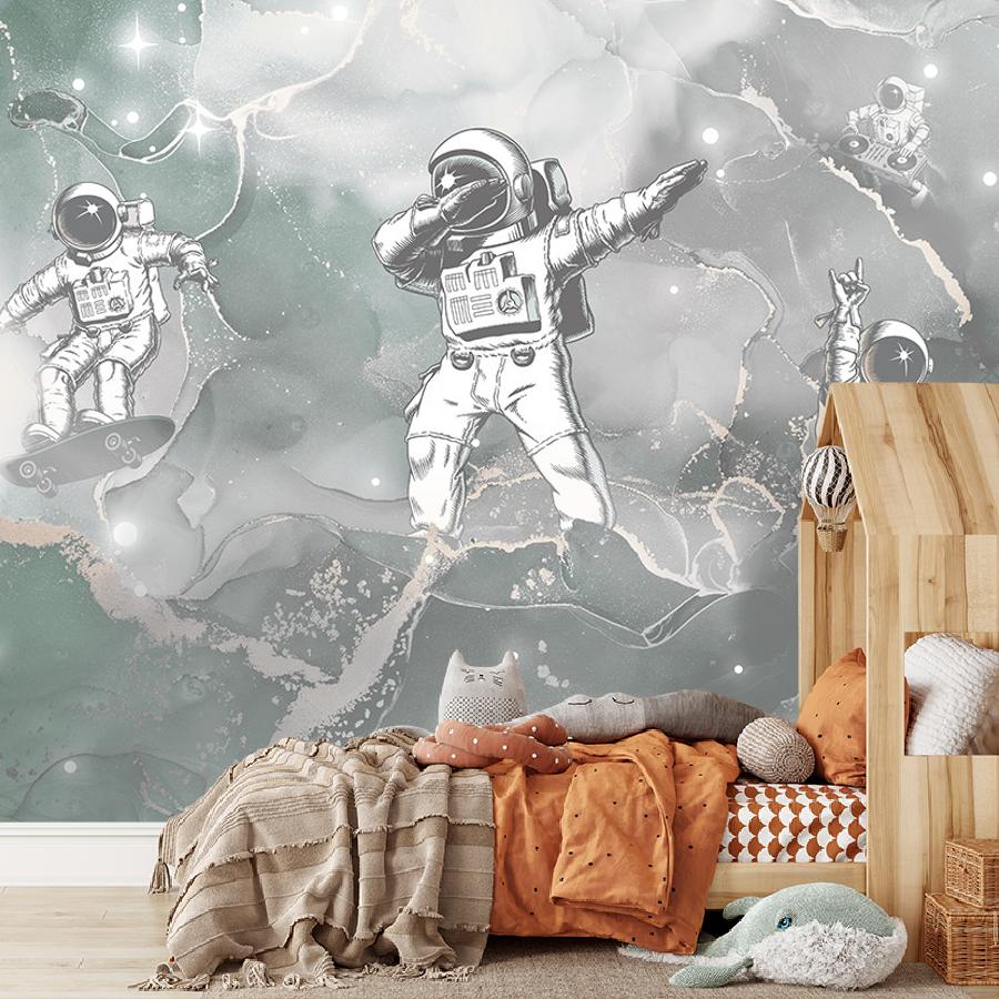 фотообои в детскую космонавты 12-1631 фотообои в детскую космонавты 12-1631