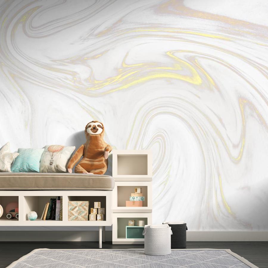 фотообои флюид арт - золотистый шелк 9-957