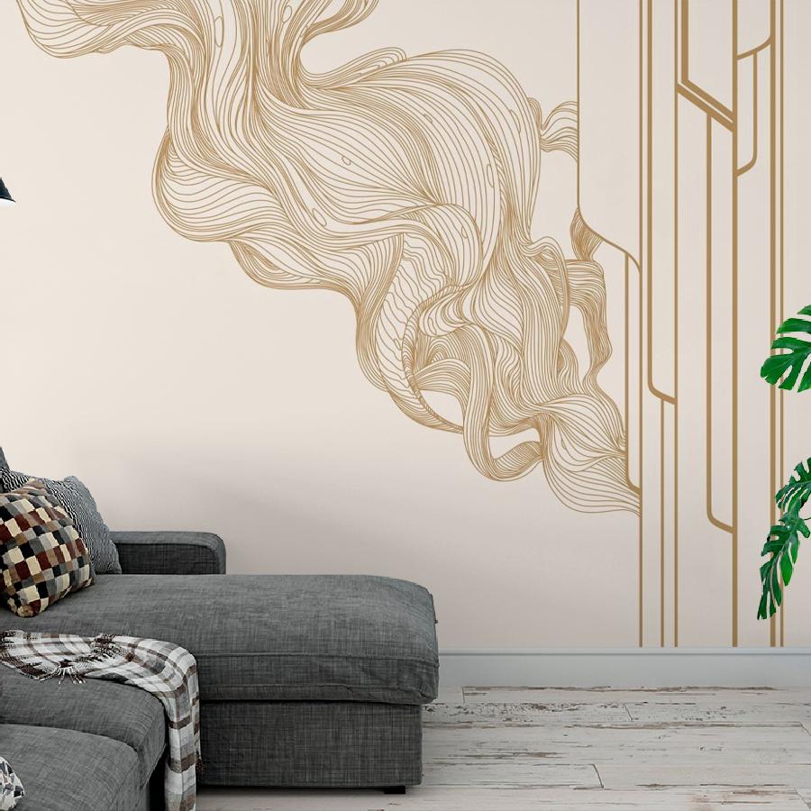 фотообои роскошные линии в светлых тонах 14-927