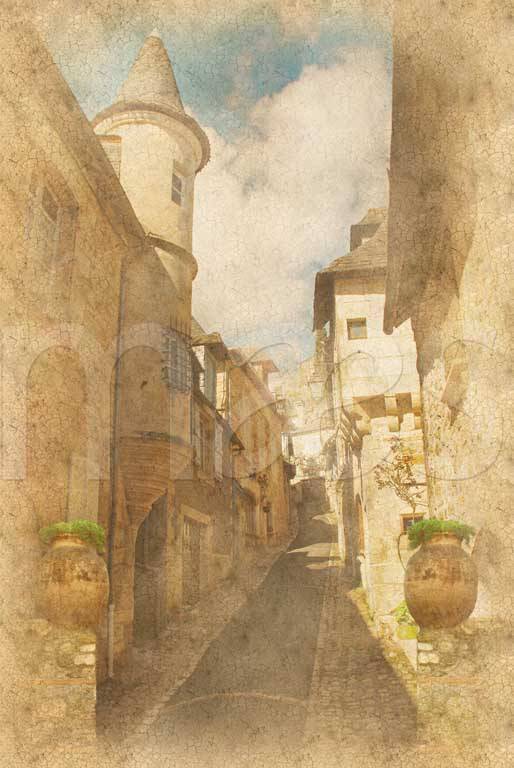 Фотообои Старинный город с узкими улочками