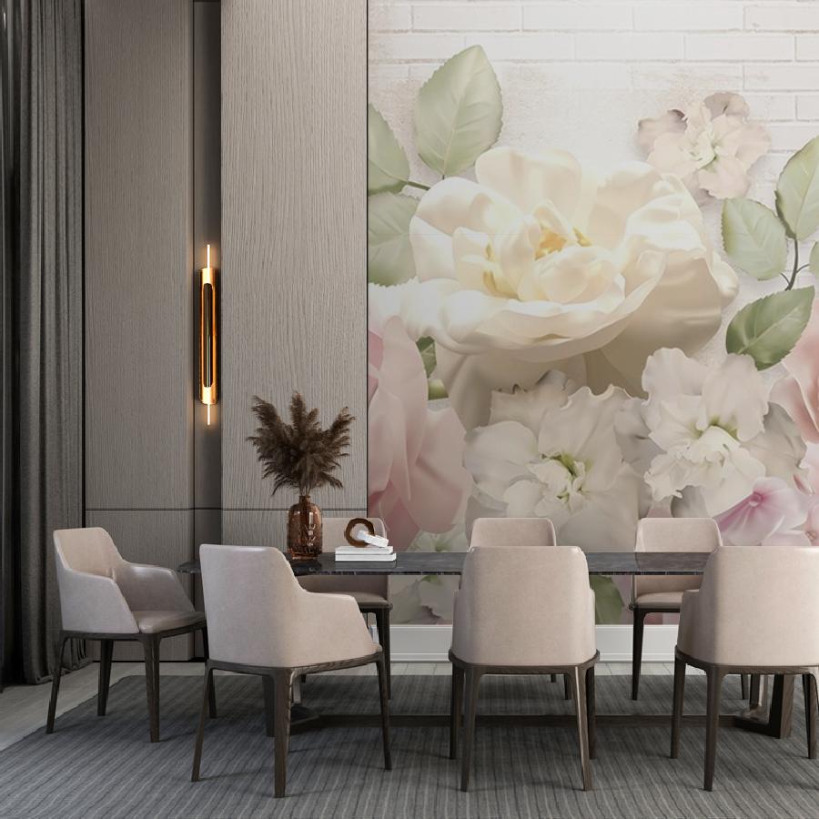 Фотообои Пышные пионы и розы 14-768