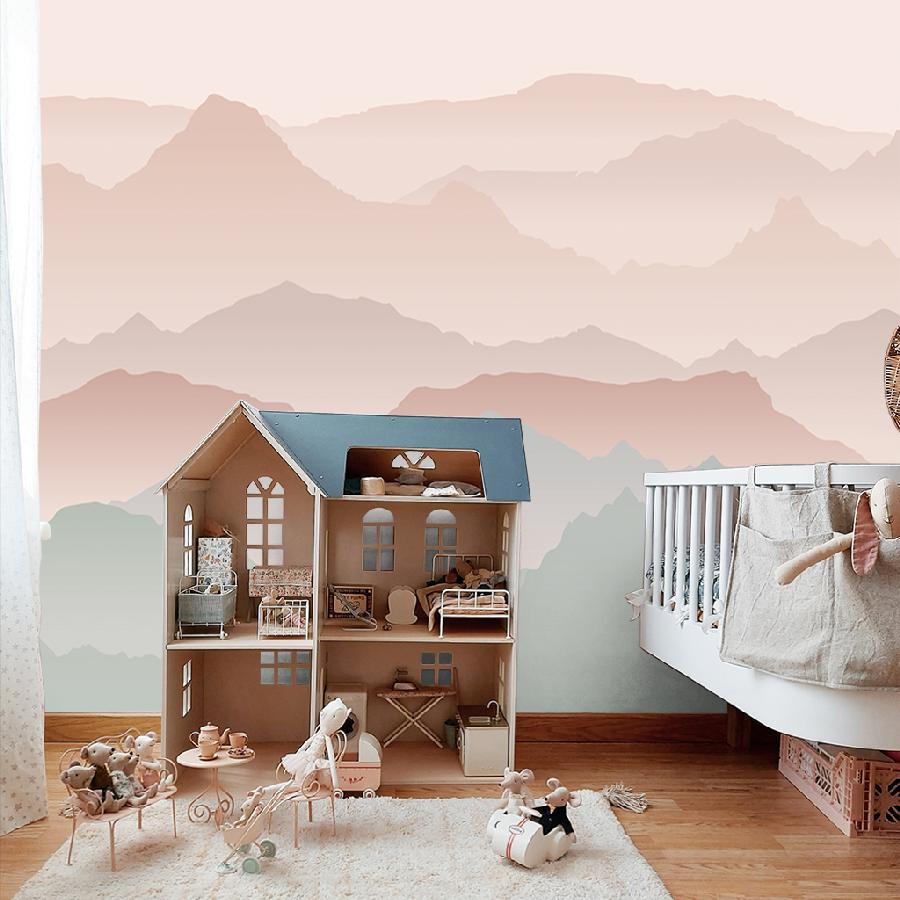 фотообои горы розовые 14-031