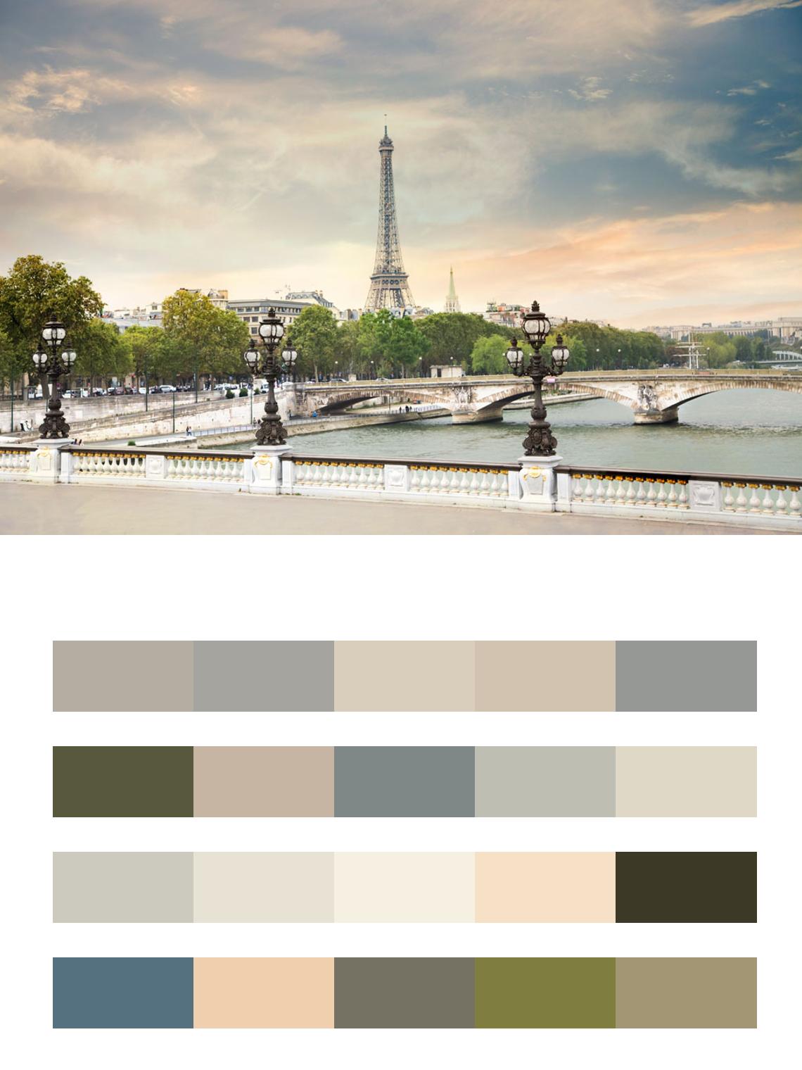 Париж Эйфелева башня в спокойных тонах цвета