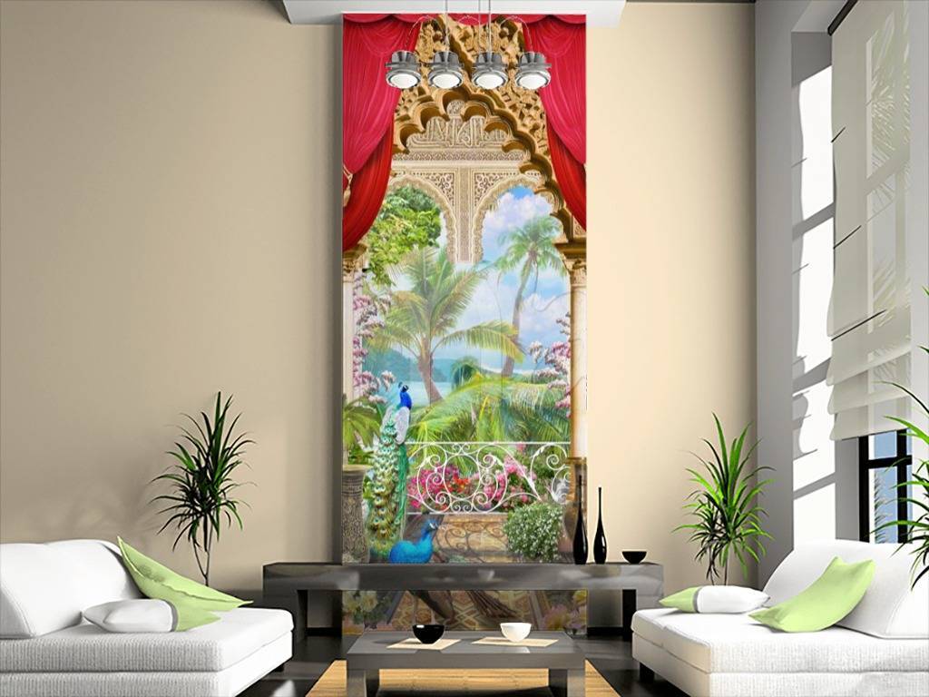 павлины на балконе 5-148