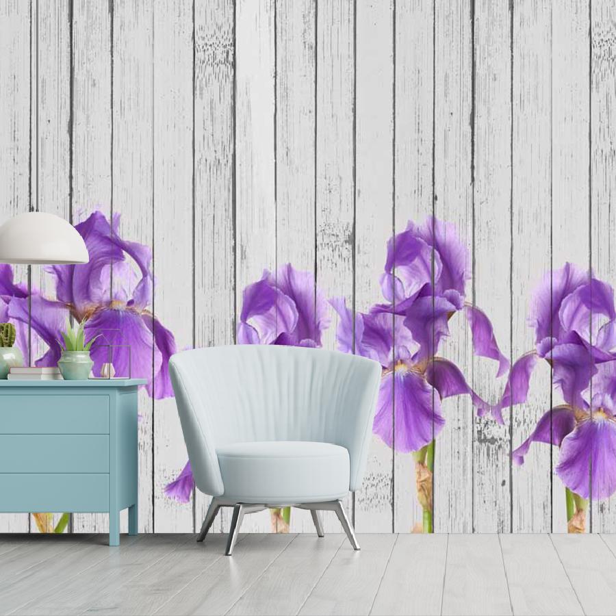 фотообои светло сиреневые ирисы 10-011