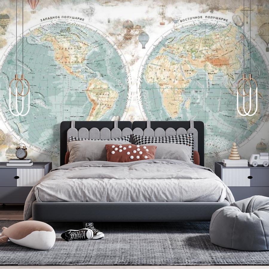 фотообои винтажная карта мира 14-585