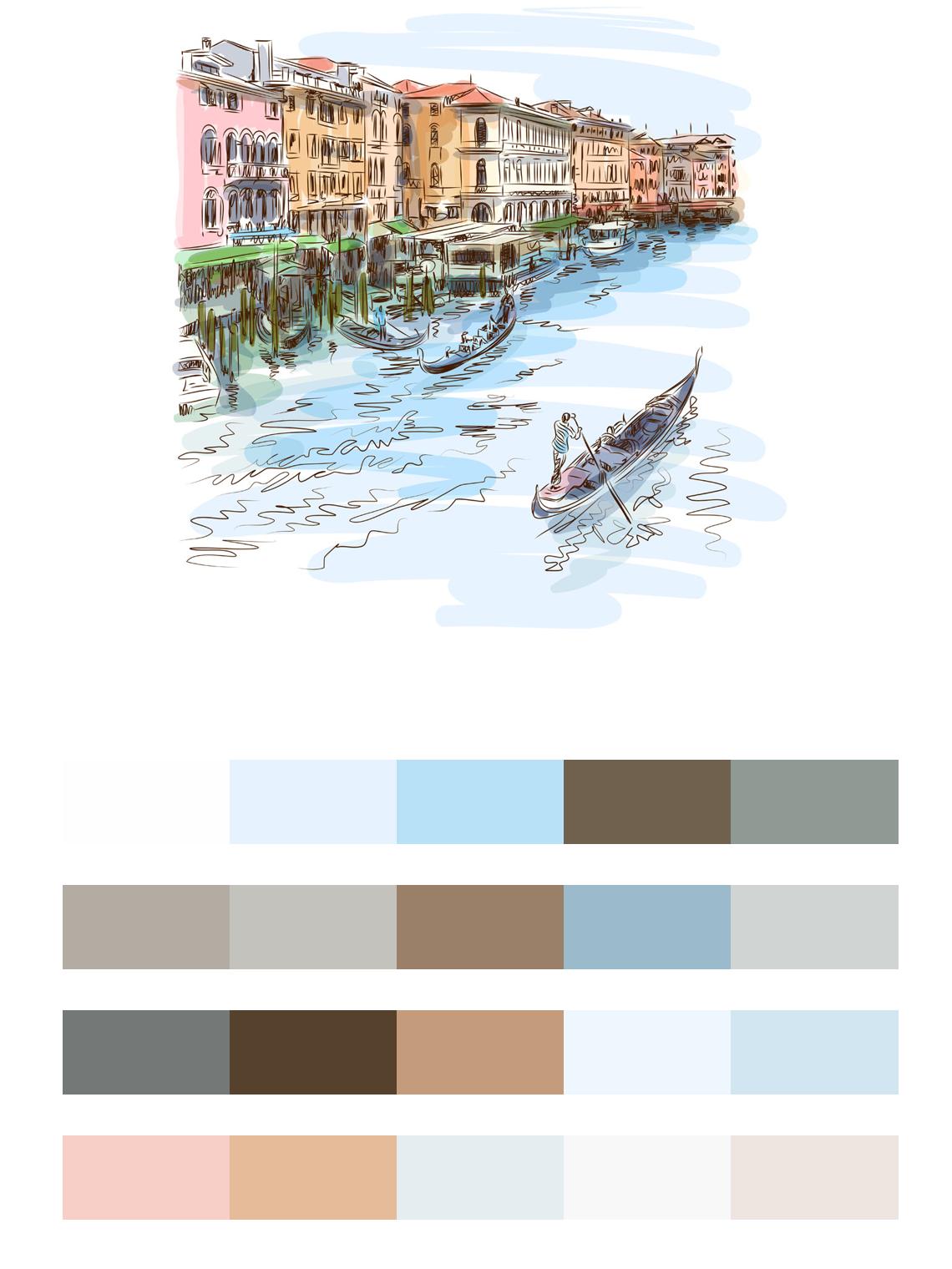 Венеция на воде цвета