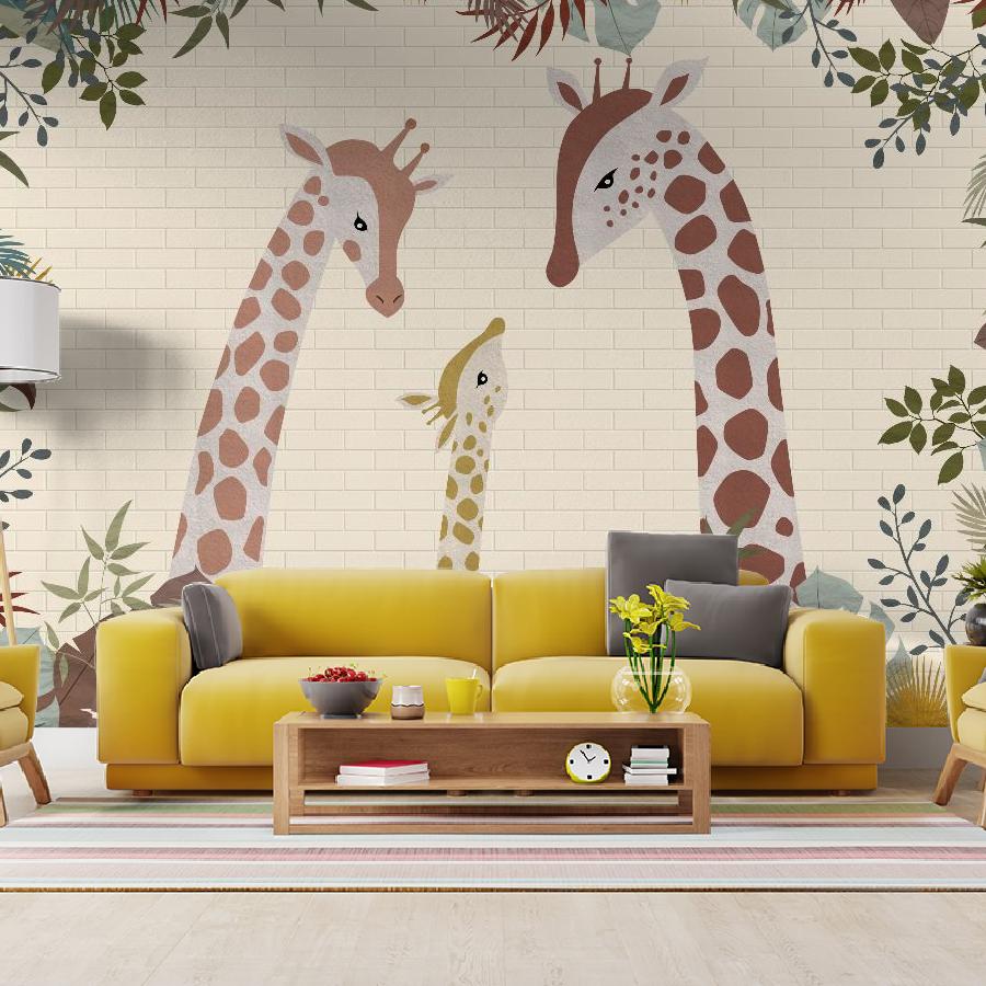 фотообои жирафы. семья 14-1065 фотообои жирафы. семья 14-1065