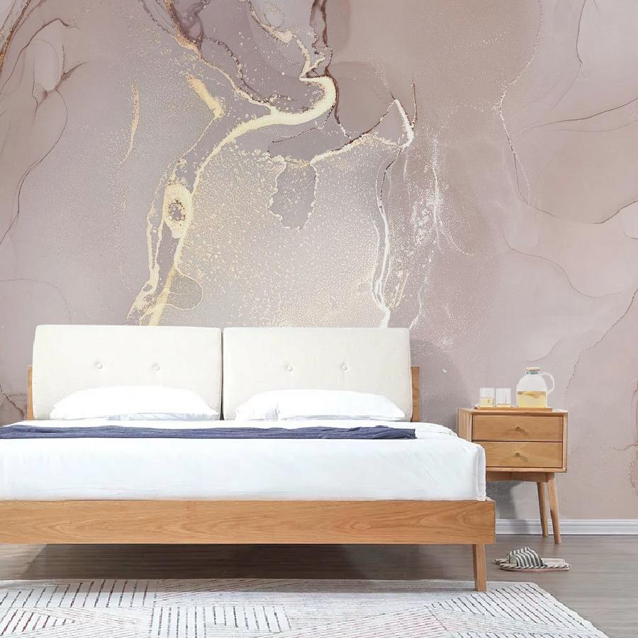 фотообои флюид арт с золотом 9-1519