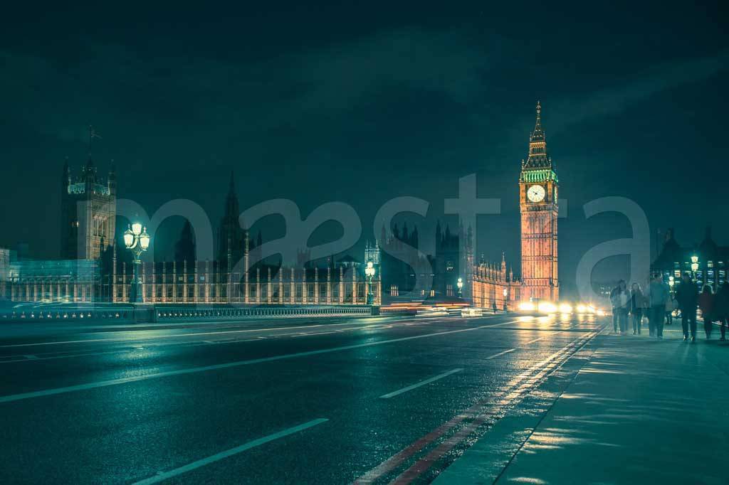 Фотообои Лондон в синих тонах