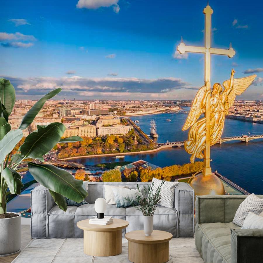 фотообои ангел на шпиле петропавловского собора 9-703