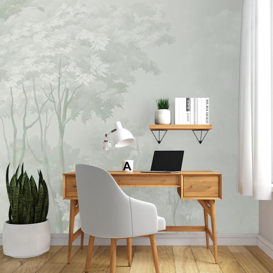 фотообои лес абстрактный зеленый 13-1064