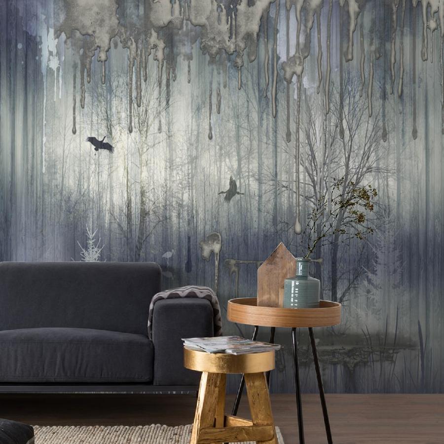 фотообои лес в дожде 13-045