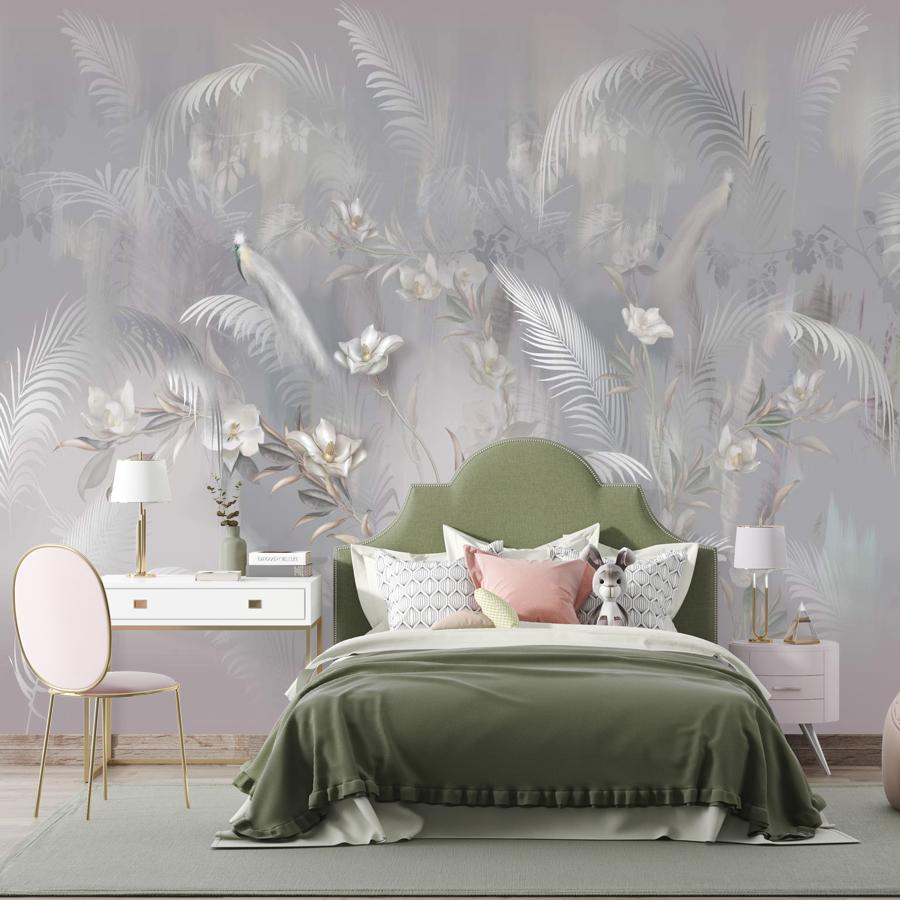 фотообои 3д панно листья и цветы 13-979