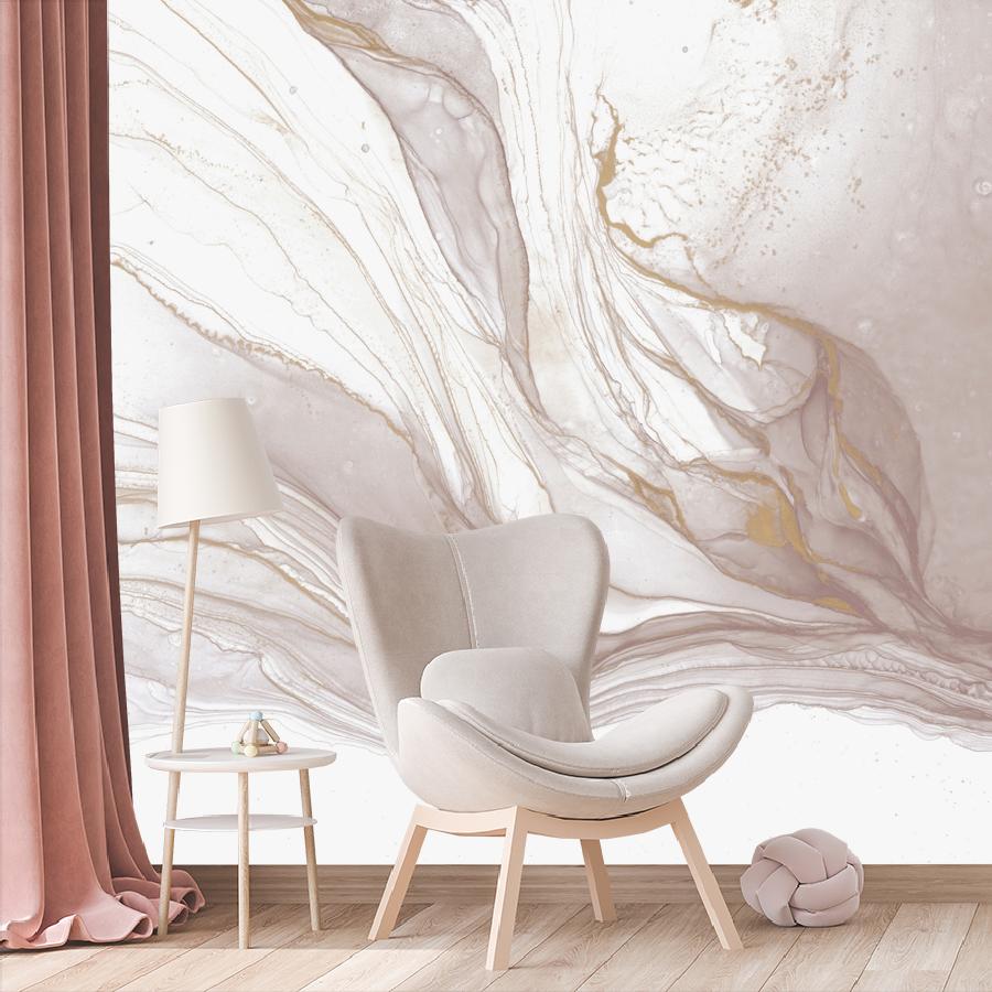 фотообои флюид арт слоновая кость 14-705