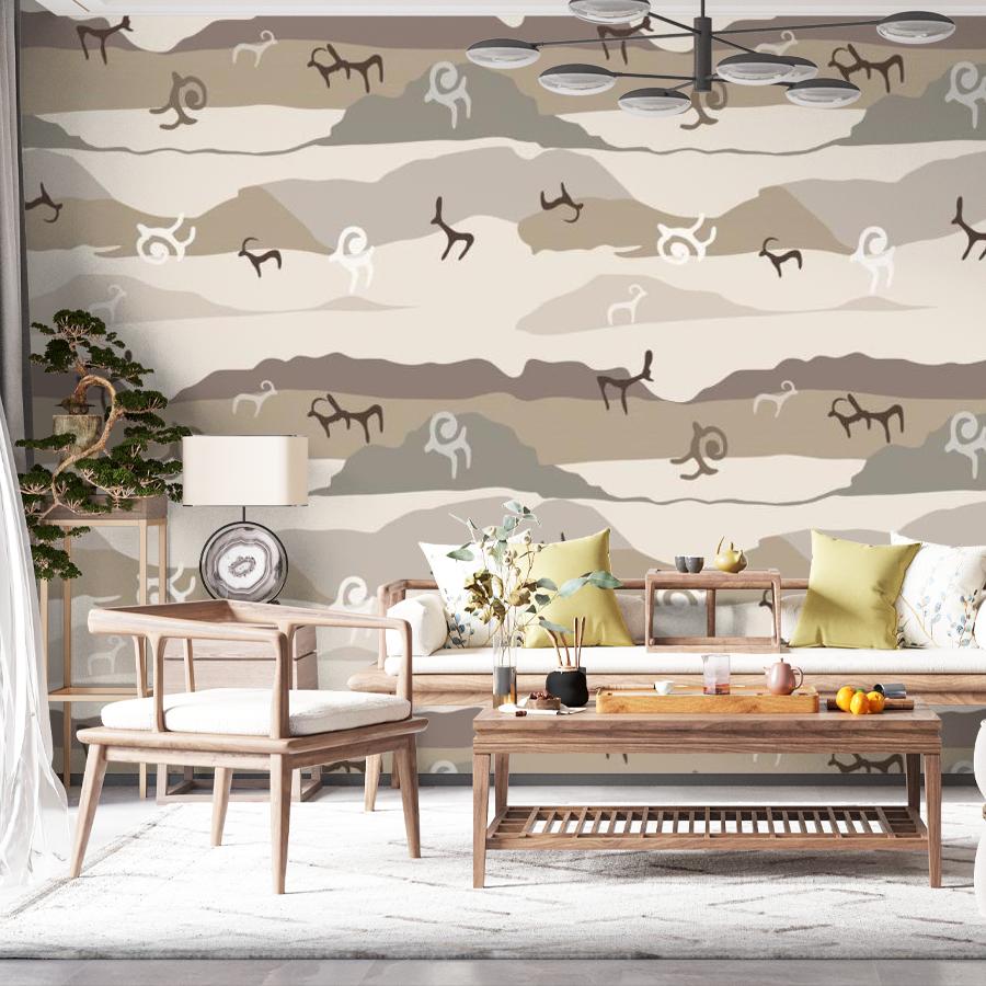 фотообои орнамент национальный с баранами бежевый 14-1086 фотообои орнамент национальный с баранами бежевый 14-1086