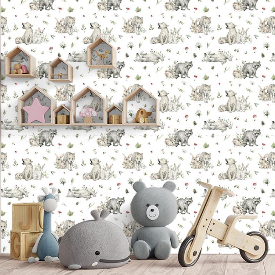 фотообои обои с волчатами 14-1162