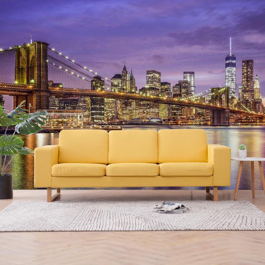 фотообои огни на бруклинском мосту 9-818