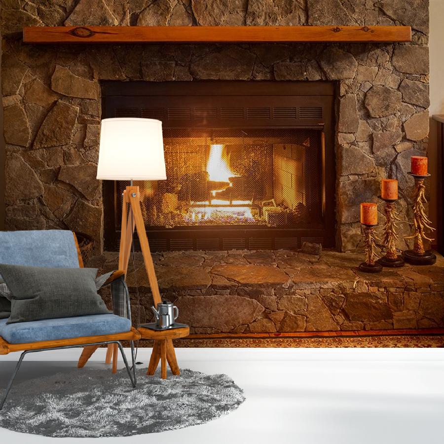 фотообои камин горящий 9-2011