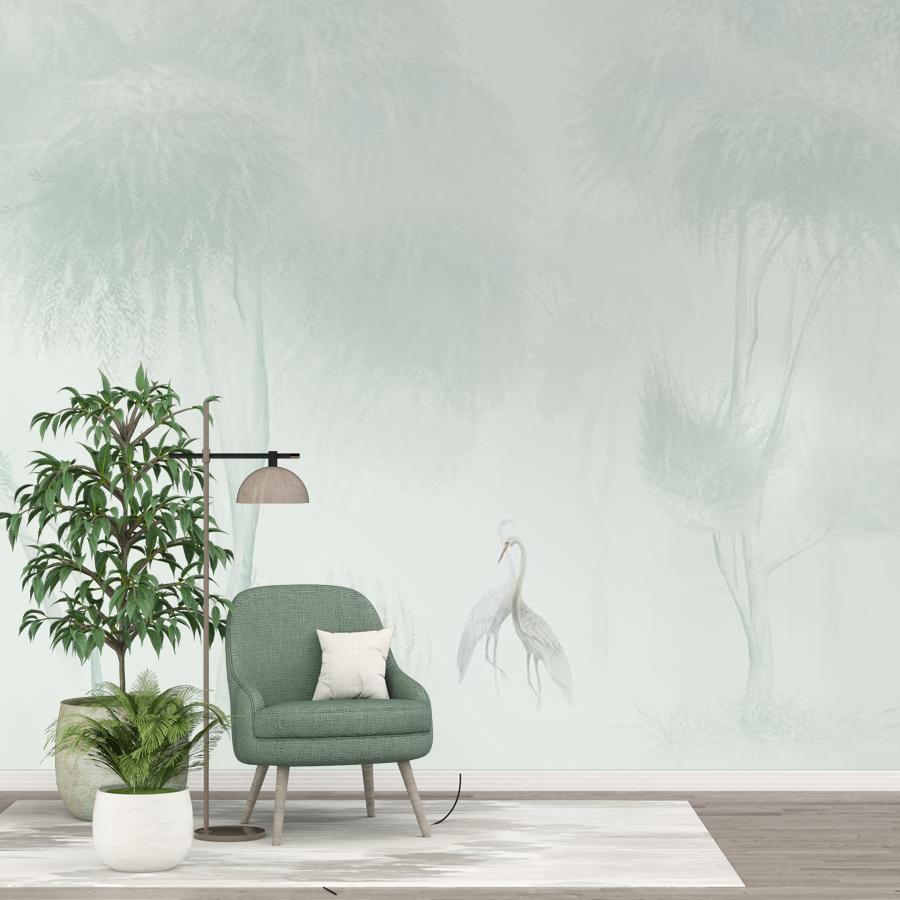 фотообои белые цапли