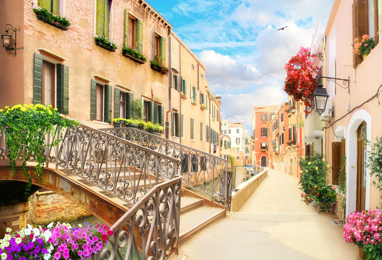 фотообои улочка в итальянском стиле 19-0189