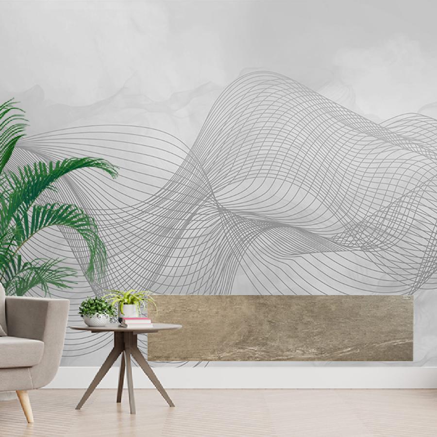 фотообои линии на серой дымке 9-1785