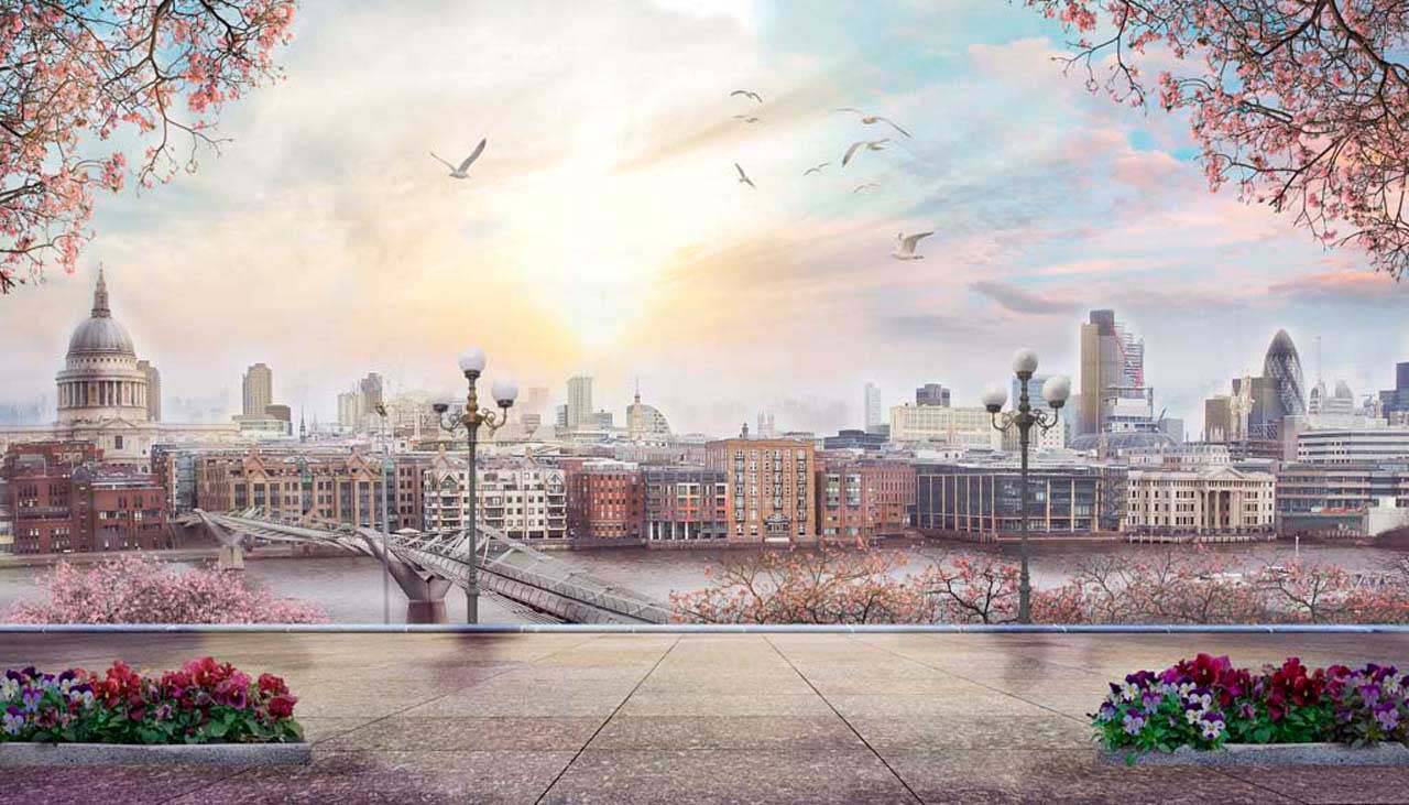 фотообои санкт-петербург в рассветных лучах солнца 7-362