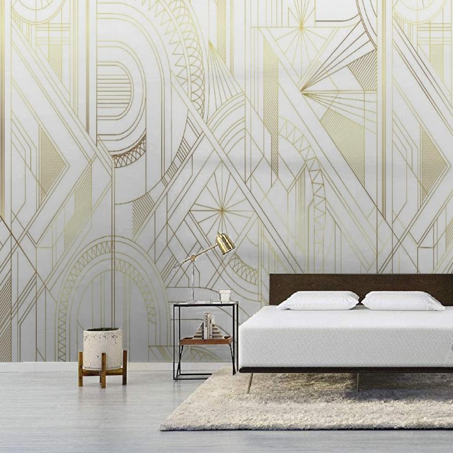 фотообои орнамент геометрический золотистый 14-1017