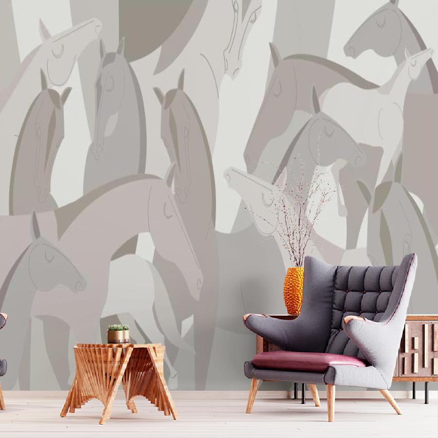 фотообои кони орнамент абстрактный 14-1021