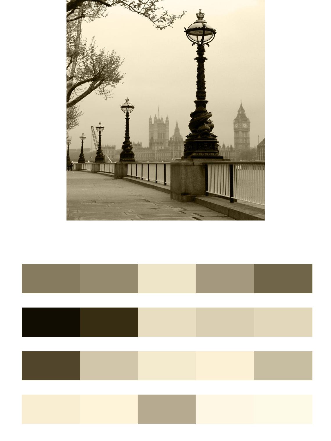 Черно белый Лондон набережная цвета