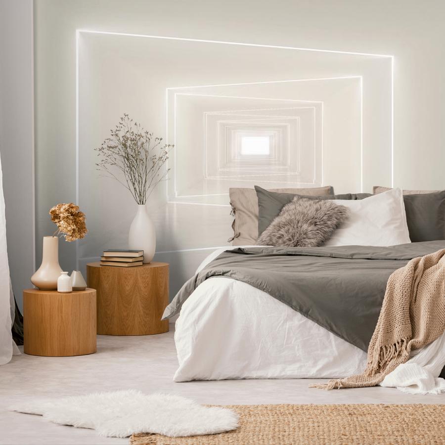 фотообои белый 3д коридор 10-964