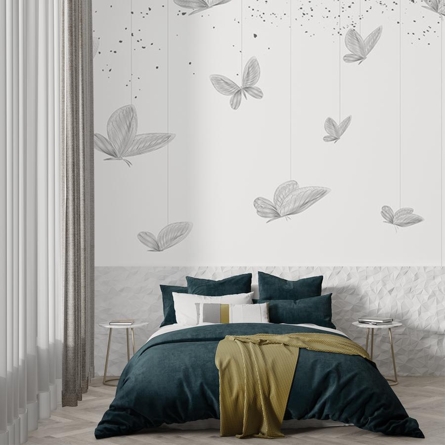 фотообои бабочки серые 9-2097