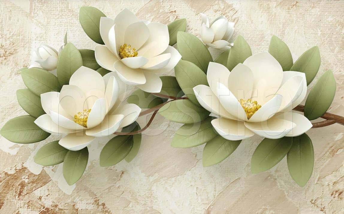 Фотообои Рельефный белый цветок