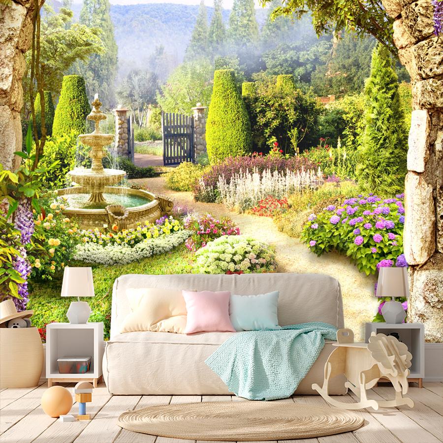 фотообои арка в саду 19-0131