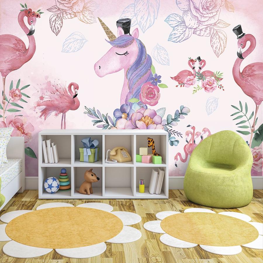 фотообои сэр единорог с фламинго 14-950