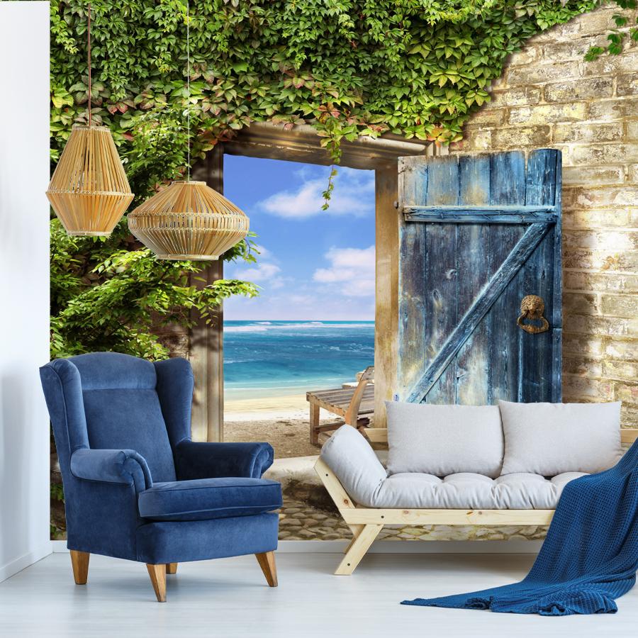 фотообои вход на прекрасный пляж 19-0196