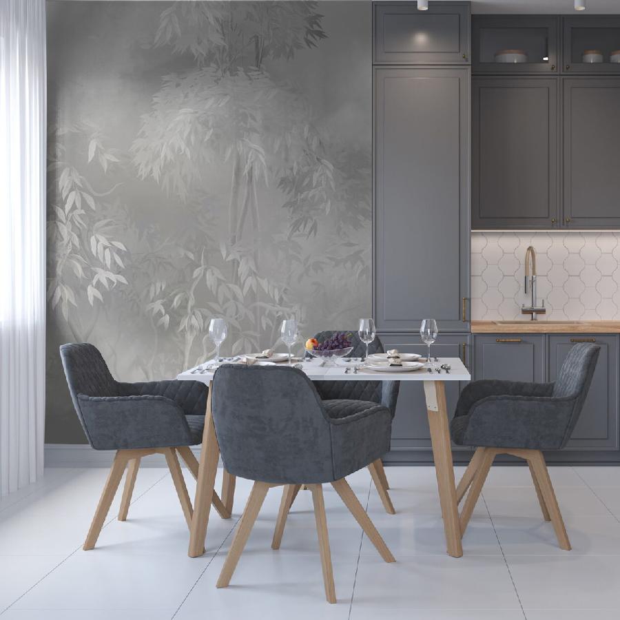 фотообои деревья в дымке серые 13-1116