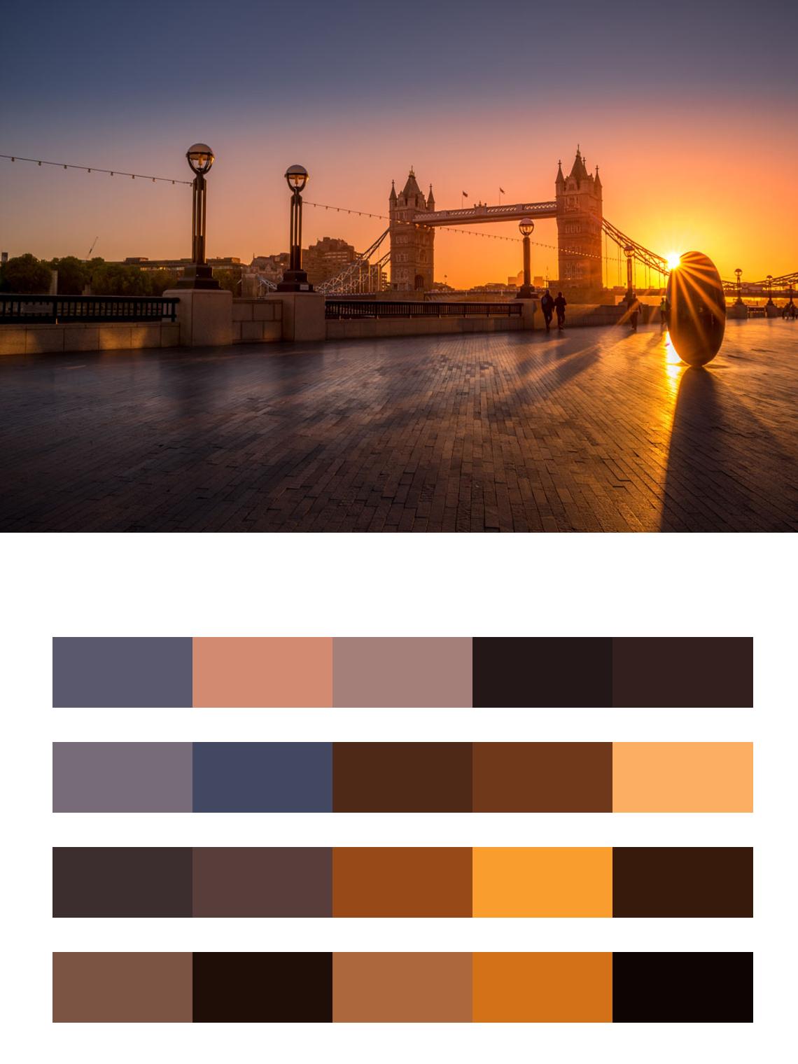 Лондон романтичный цвета